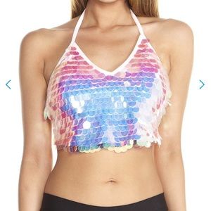 Sequin Halter Top